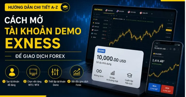 6 bước mở tài khoản Demo Exness để giao dịch Forex